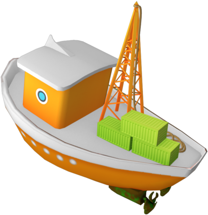 Scifikid 3d Printer Model Cargo Boat, - Scale Model (480x480)