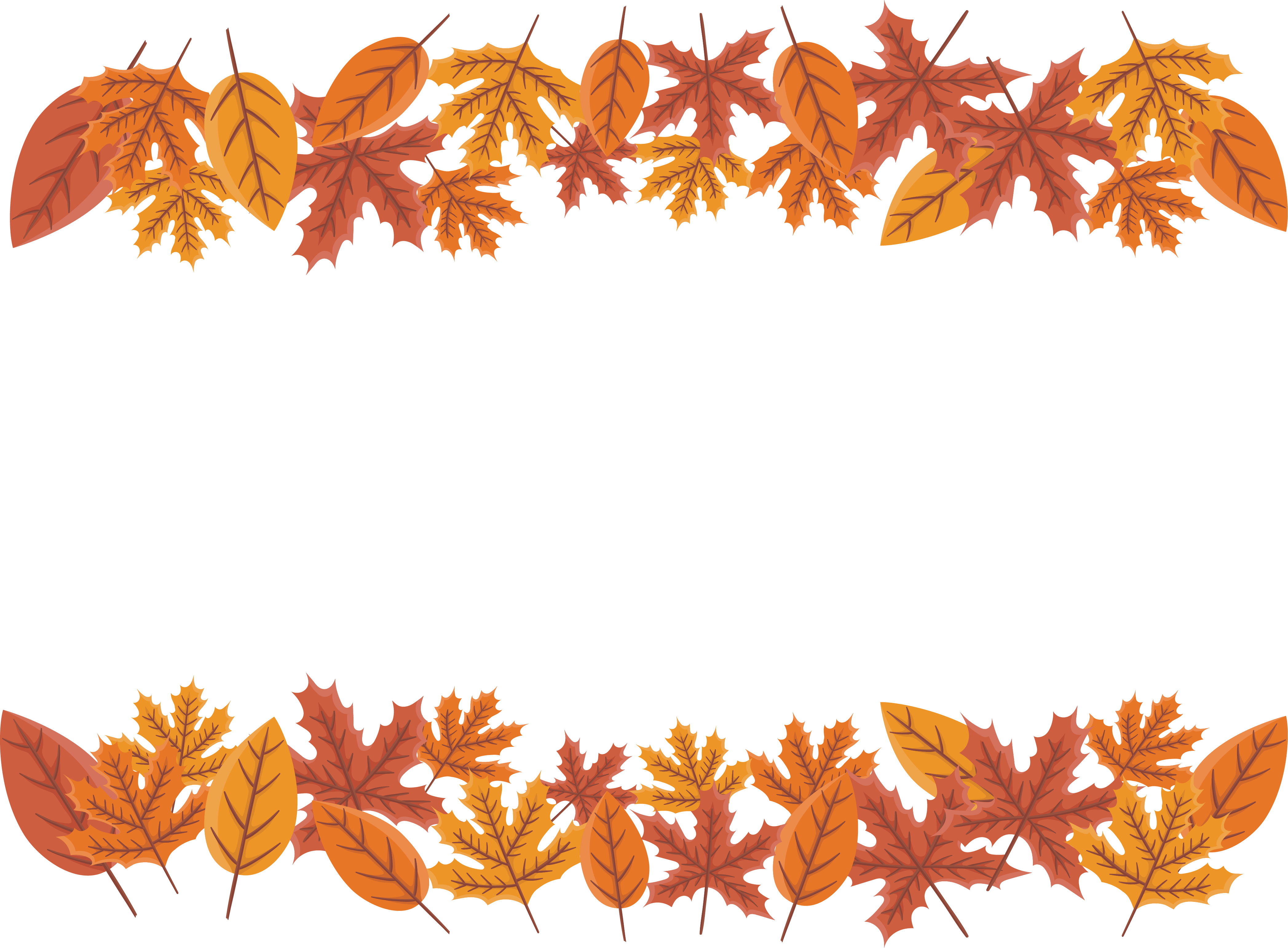 Flaming Maple Leaf Border - Maple Leaf Border Png (4190x3085)