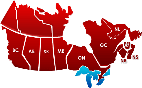 Canada Print Shops - Map (505x306)