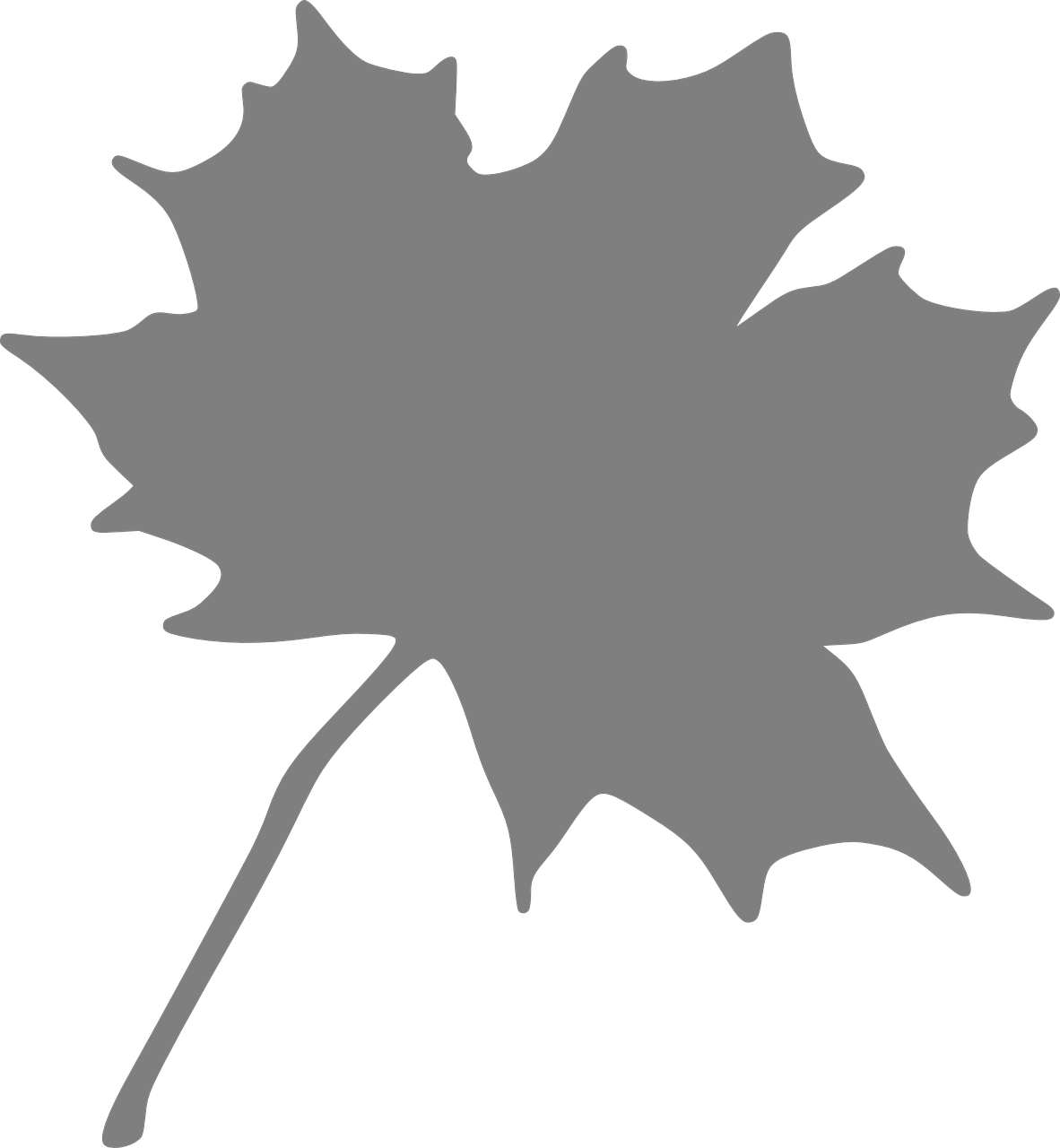 Free Printable Leaf Stencils - Maple Leaf Clip Art (1182x1280)