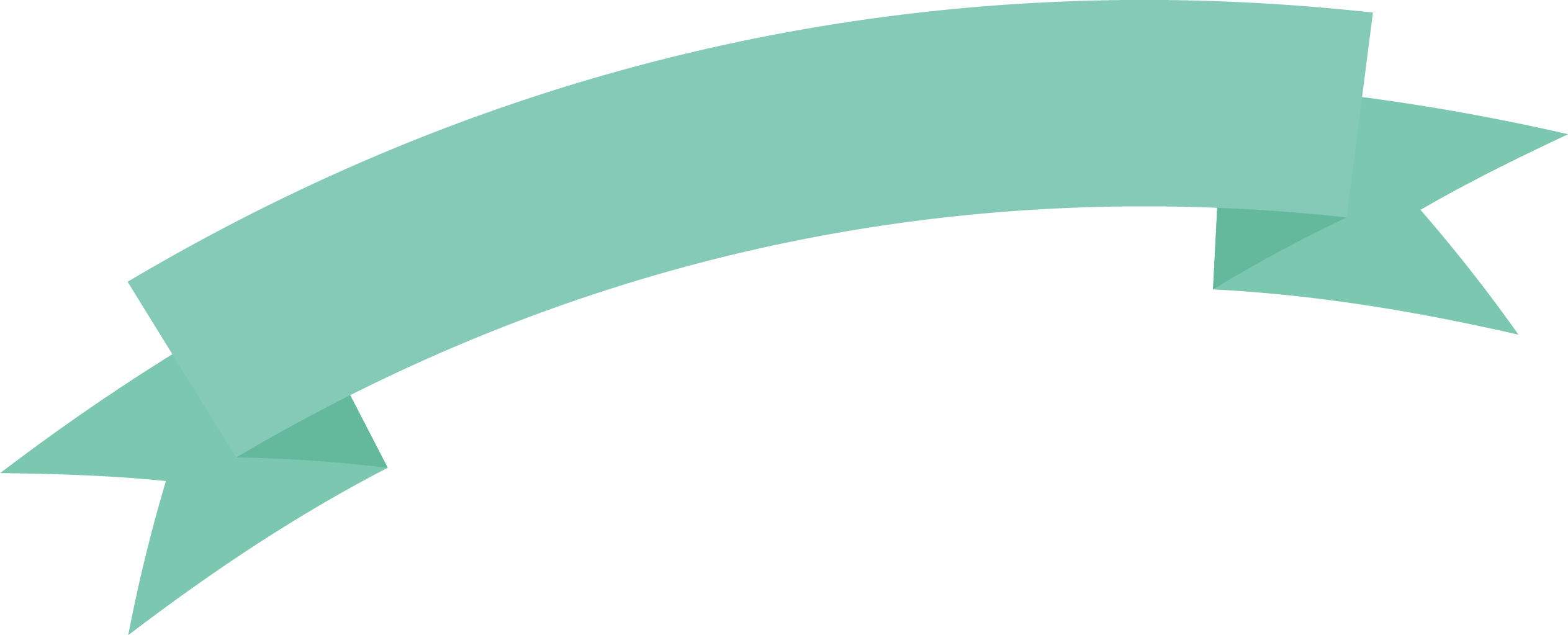 Euclidean Vector Blue-green Ribbon - Euclidean Vector (2526x1023)