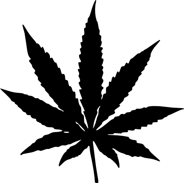 Marijuana Black And White (600x596)