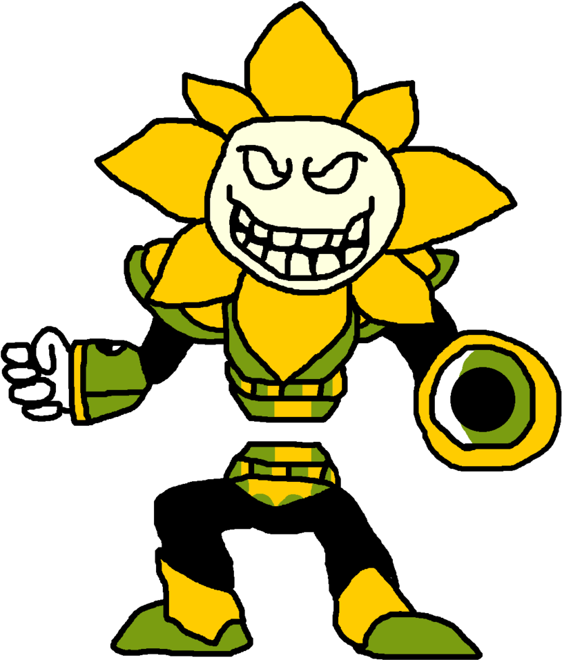 Flowey Man By Richsquid1996 - Cartoon (827x966)