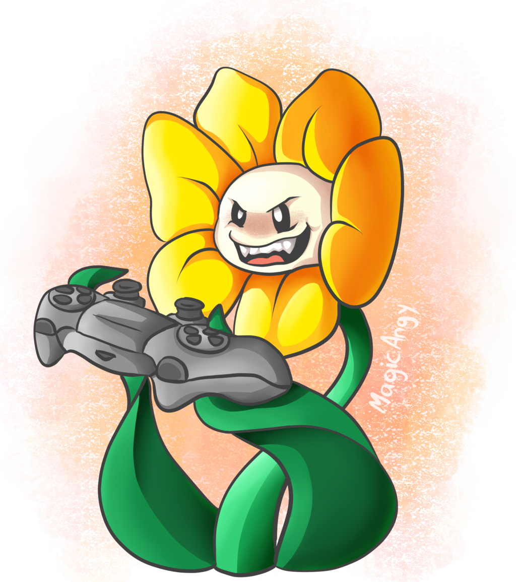 Flowey Undertale Flower Game Meme - Cartoon (1024x1155)