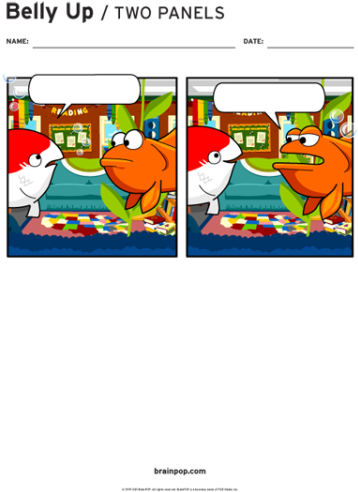 Belly Up Two-panel Comic - Cartoon (422x546)