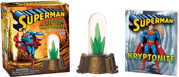 Superman: Glowing Kryptonite And Illustrated Book (mega (600x600)