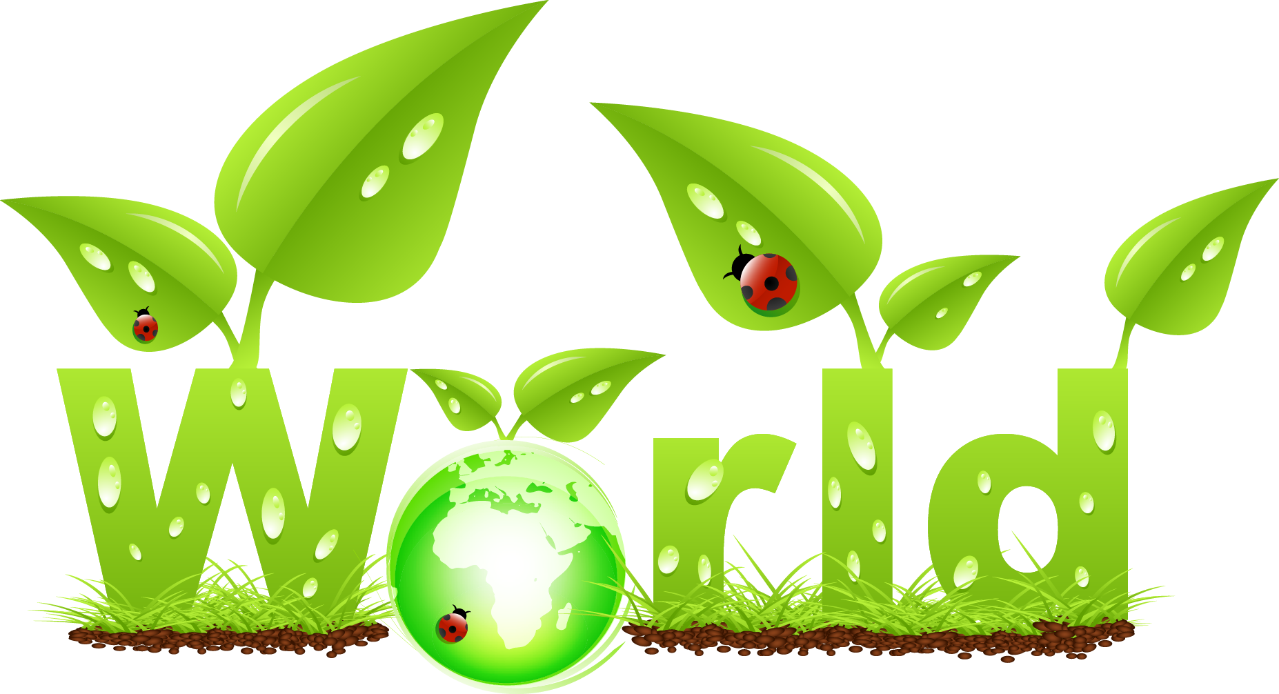 Earth Leaf Clip Art - Typeface (1854x1006)