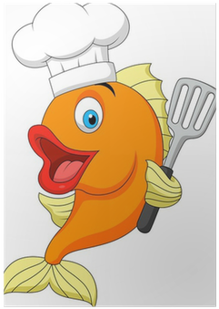 Fish Chef Cartoon (400x400)