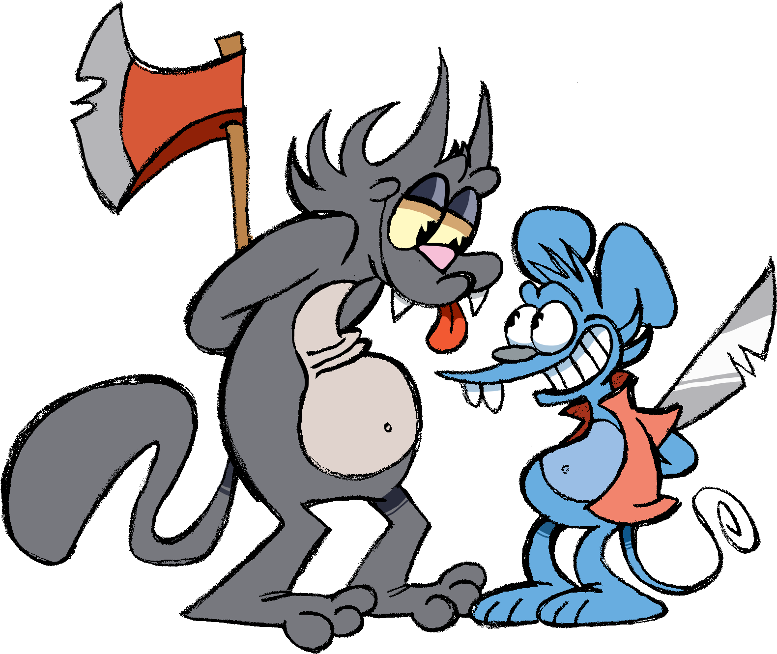 Itchy And Scratchy By Eeyorbstudios - Itchy And Scratchy (1640x1384)