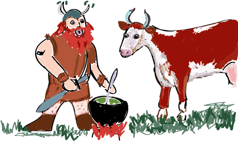 The Viking - Viking Cows (482x340)