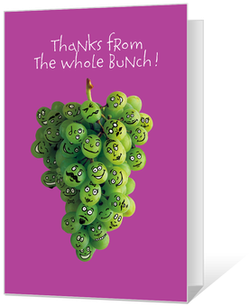 Thanks From The Bunch Printable - Grape (450x360)