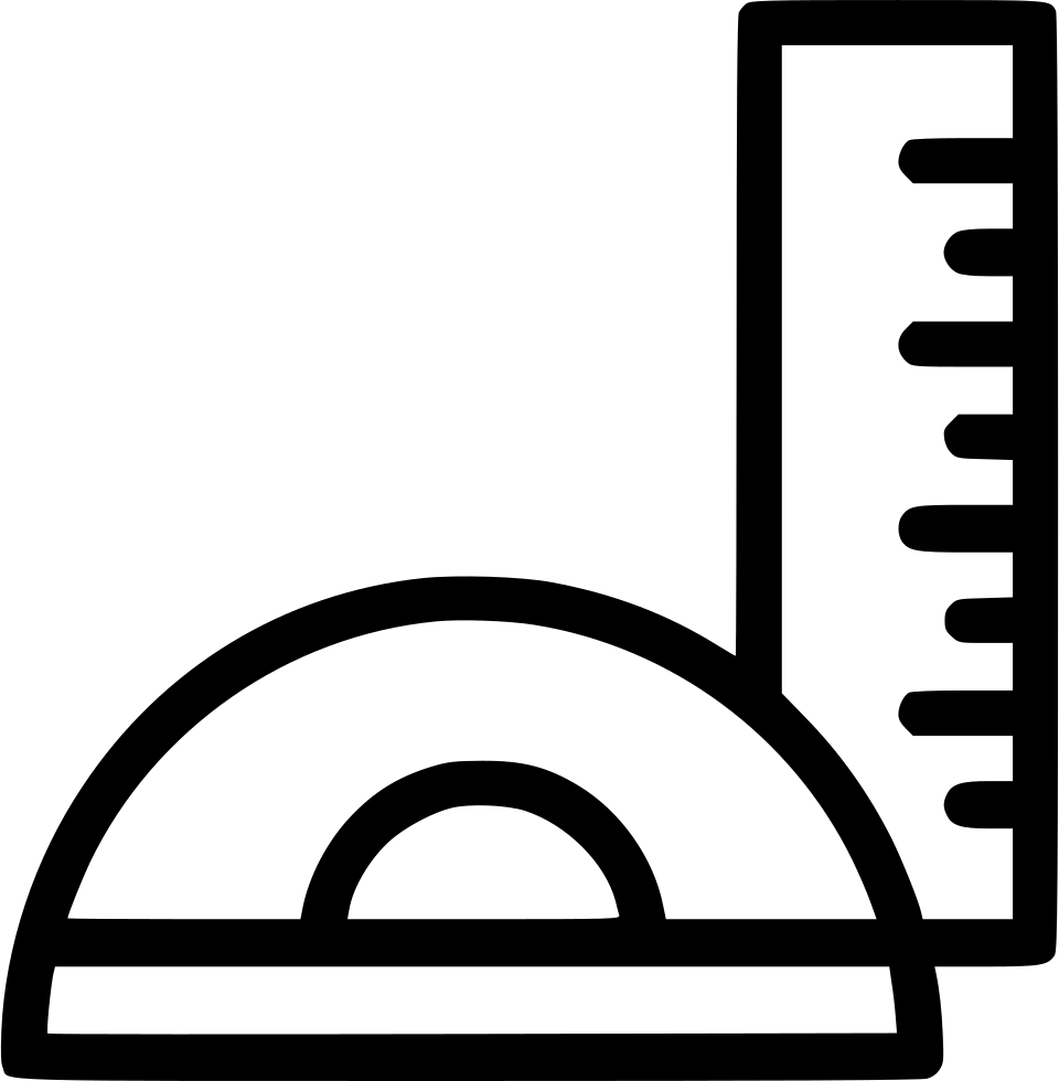 Ruler Scale Protractor Geometry Angle Draw Measure - Scalable Vector Graphics (960x980)