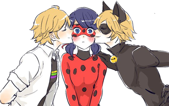 #гет #рендер #леди Баг #miraculous - Ladybug X Chat Noir (540x349)