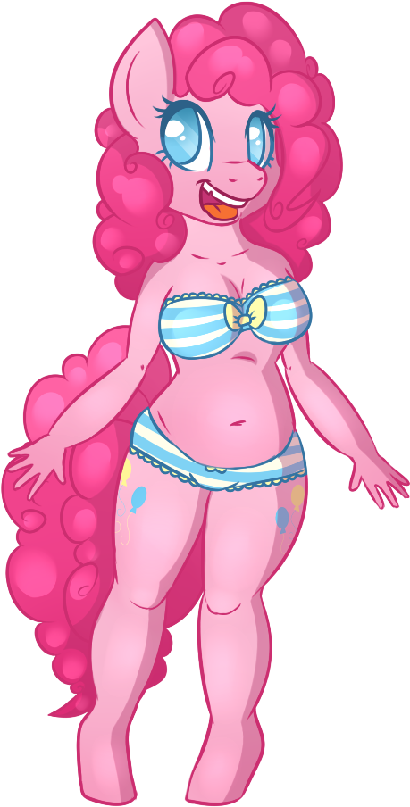 Bixbytes, Belly Button, Bikini, Clothes, Pinkie Pie, - Cartoon (553x967)
