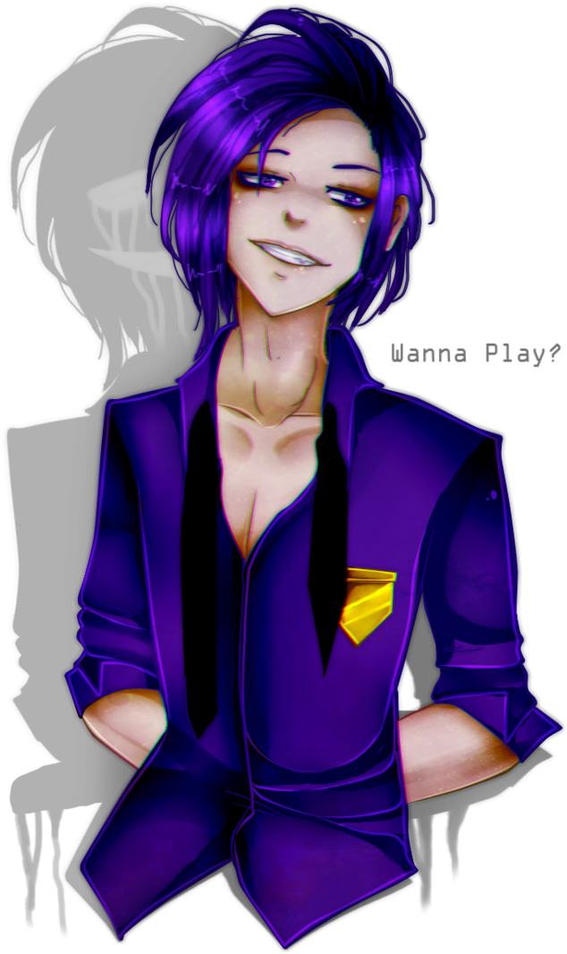 Fnaf - Fnaf Purple Guy Anime (1024x1210)