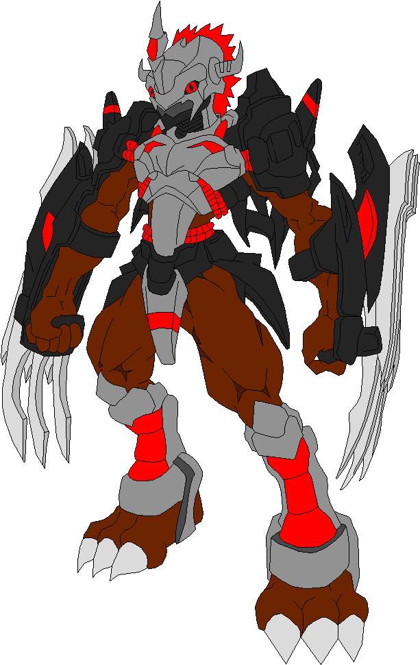 Umbra Wargreymon - Illustration (633x973)