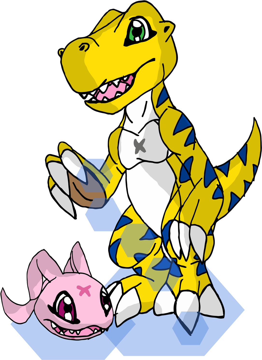 Agumon-x - Cartoon (1166x1600)