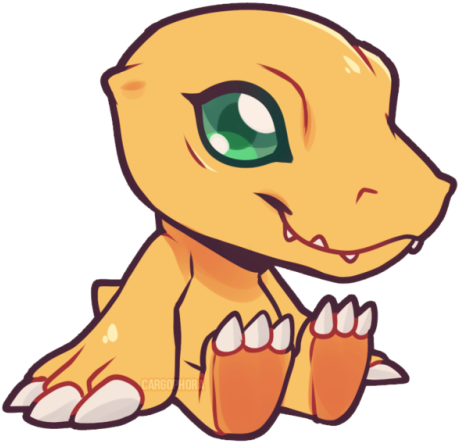Agumon Digimon - Cute Agumon (500x500)