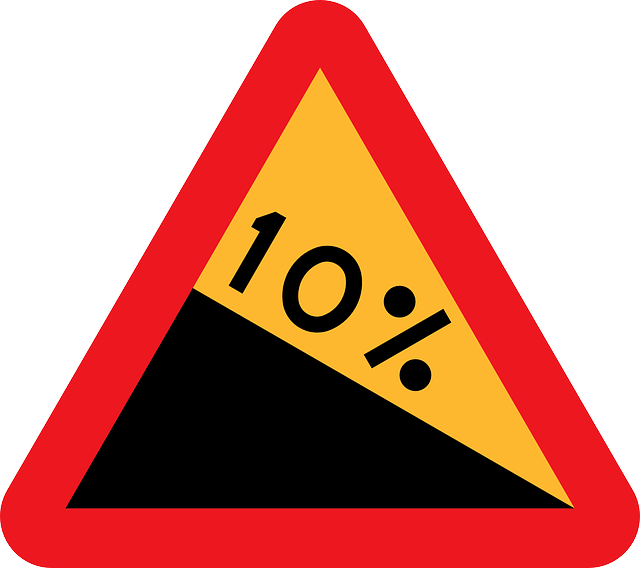 Danger, Gradient, Transportation, Hill, Warning - Brant Nedförsbacke (640x568)