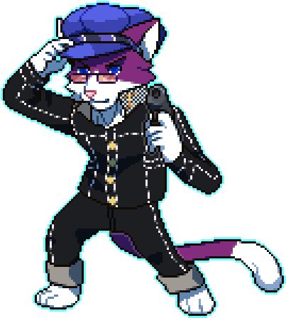 Cat Detective - Cartoon (450x450)