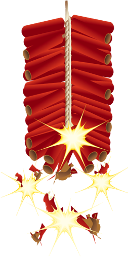 Red Fireworks - Chinese New Year Vector (512x512)