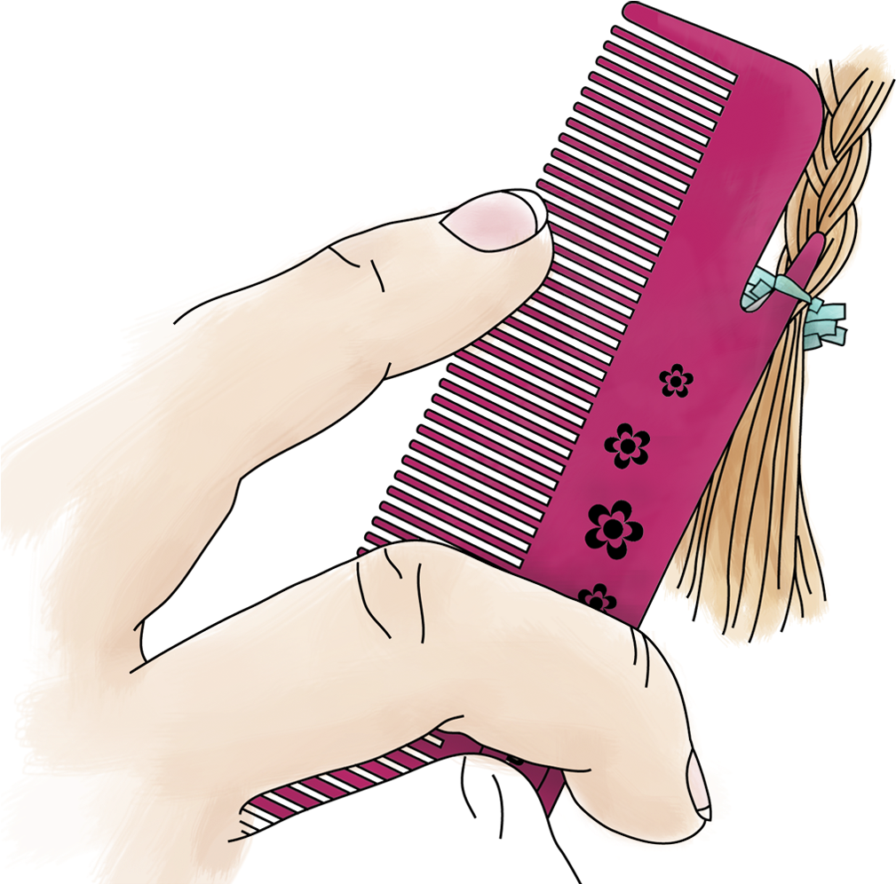 Child-safe Elastic Cutter Comb - Drawing (1100x1100)