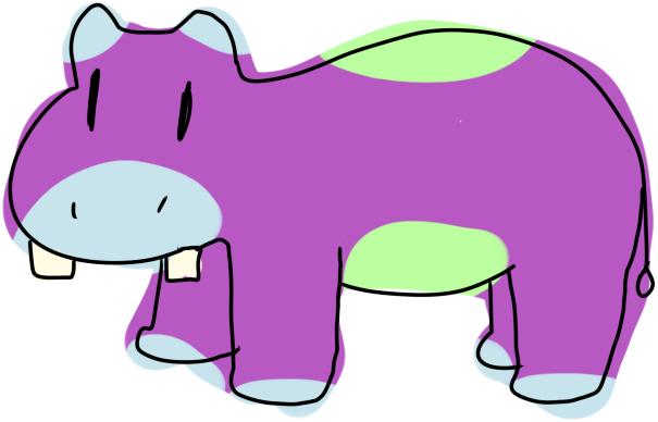 Derpy Is A Hippo By Salteaa - Cartoon (605x388)