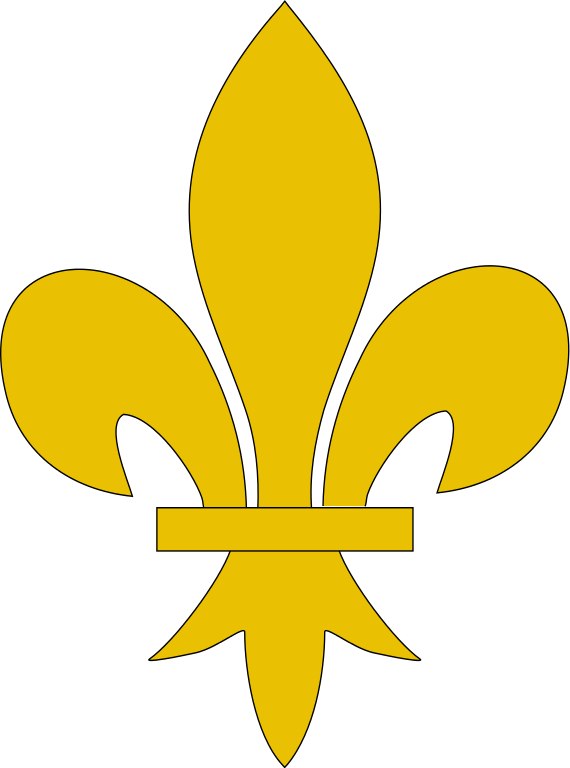 Fleur De Lis - Yellow Fleur De Lis (570x768)