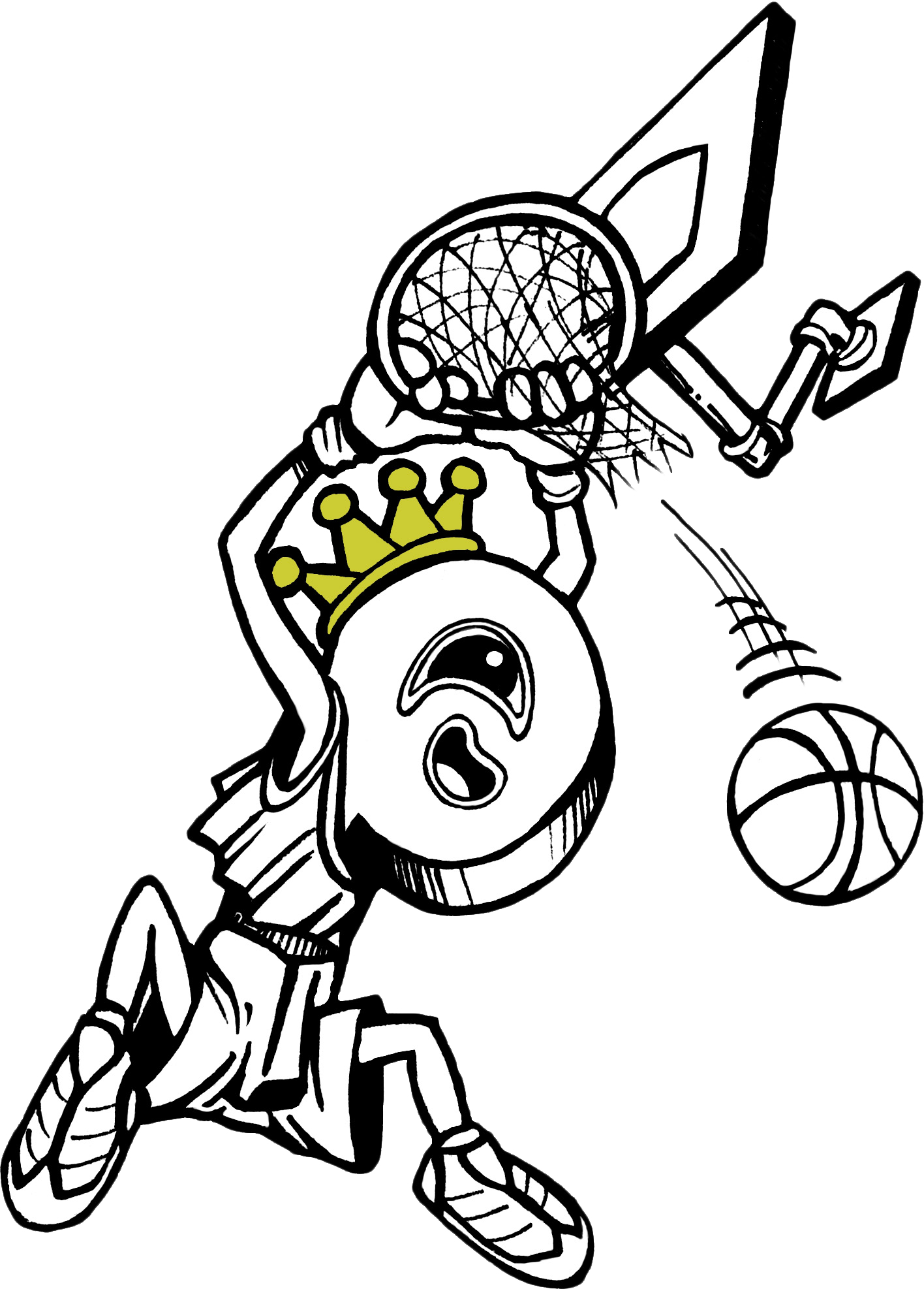 Basketball - Cartoon (1416x1977)
