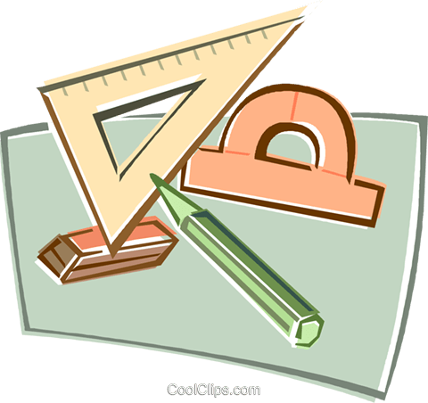 Mathematics Cartoon Geometry Clip Art - Математические Принадлежности (480x452)