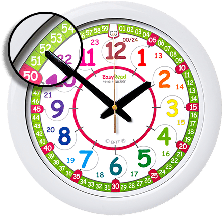 Time Teaching Wall Clock - Easyread Time Teacher Classroom Wall Clock - 24 Hour (500x500)