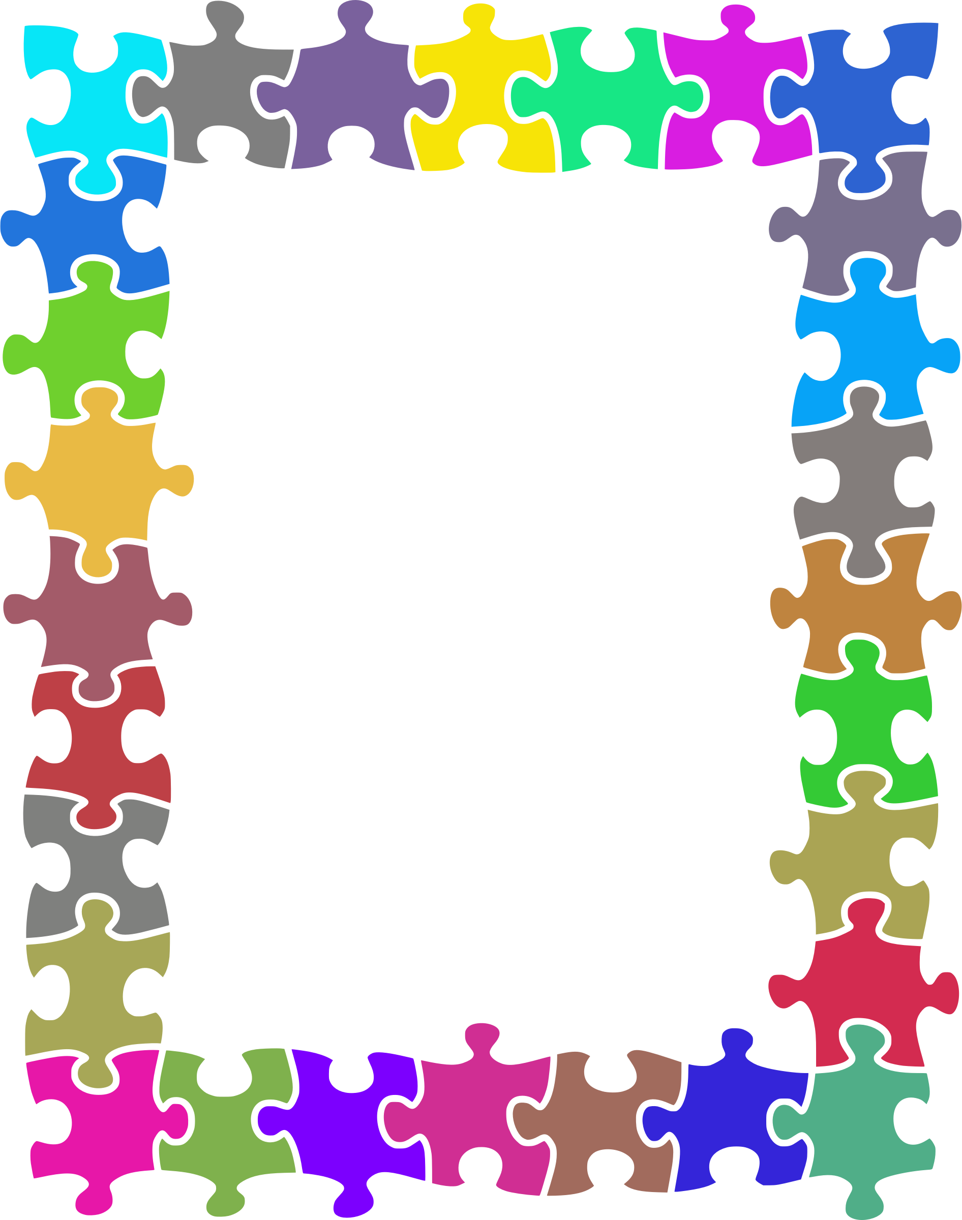 Big Image - Puzzle Frame Png (1892x2400)
