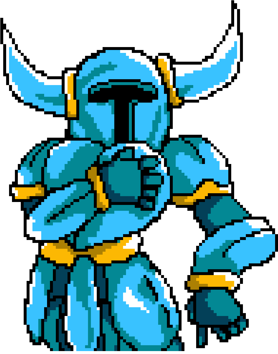 Shovel Knight Posing - Cartoon (1140x1240)