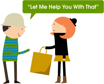 Helping Customers - Illustration (419x340)