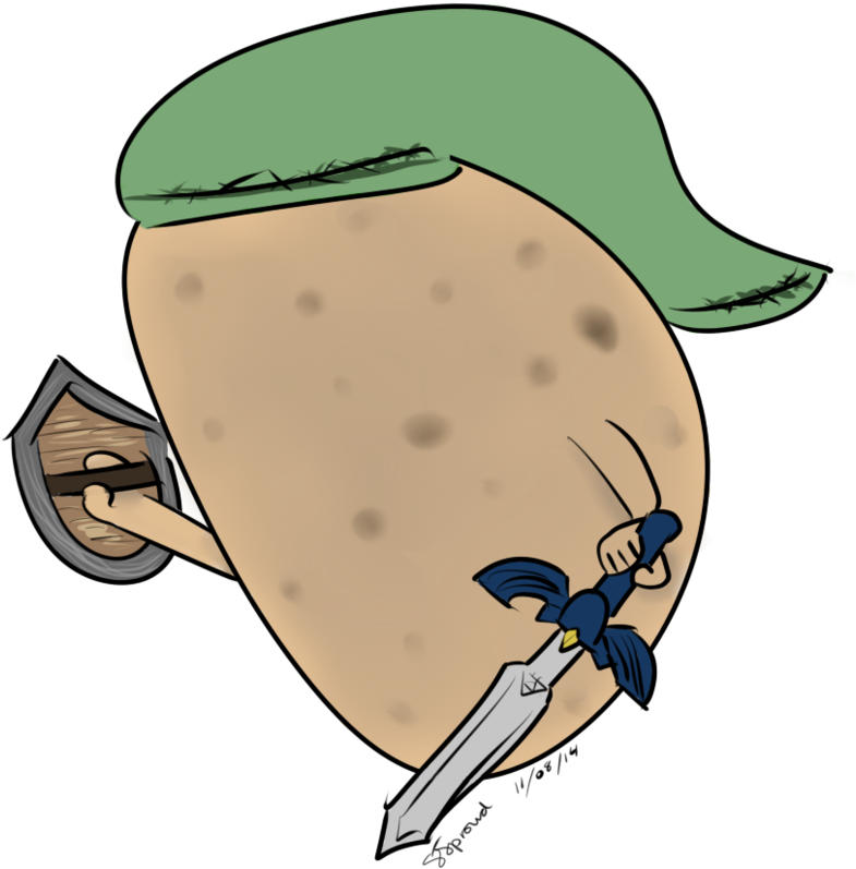 Potato Link By Linkage92 - Digital Art (889x898)