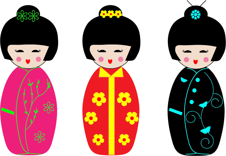 Medium Image - Gambar Boneka Jepang (739x512)