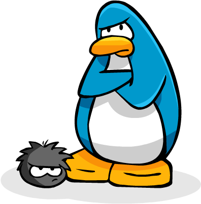 No Cheating - - Annoyed Penguin (500x480)