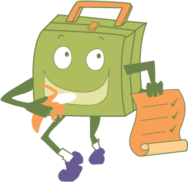 School Lunch Easy - Cartoon (411x413)