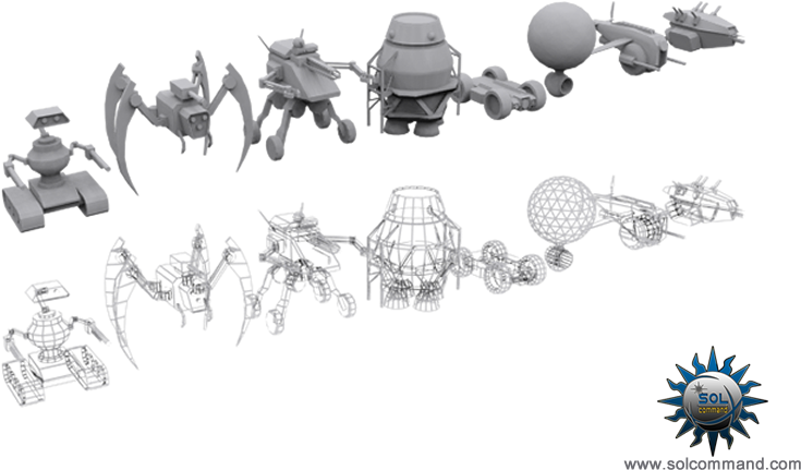 Drones And Pod - 3d Modeling (800x500)