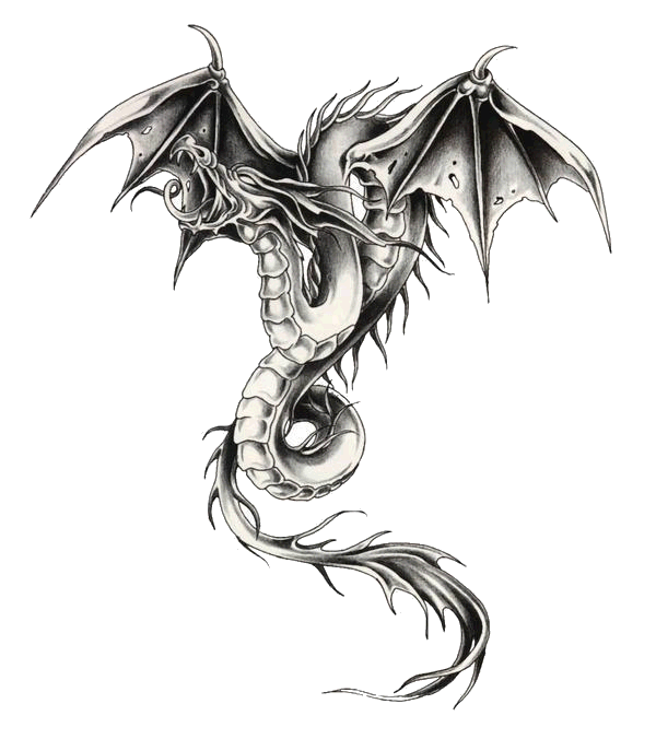 Dragon - Flying Dragon Tattoo Designs (533x628)