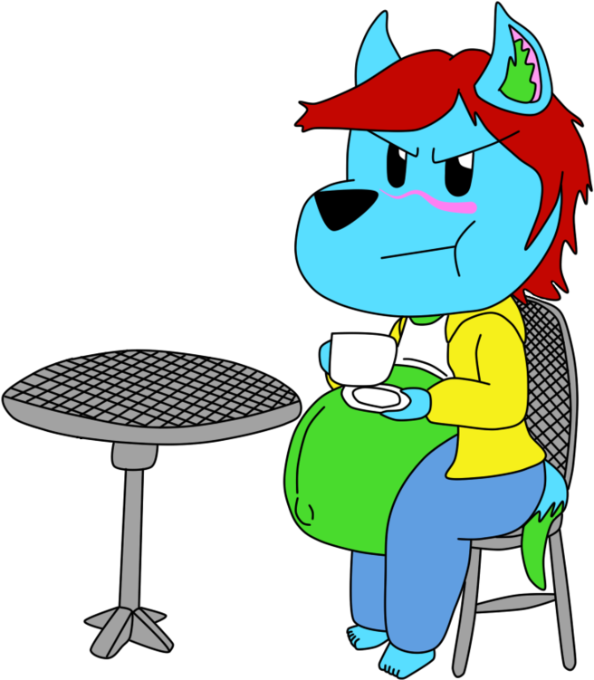 Stress Drinking - Cartoon (894x894)