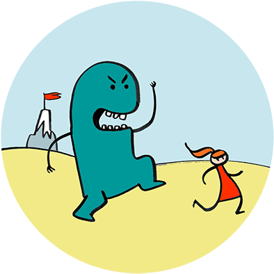 Stress Response - Cartoon (400x407)