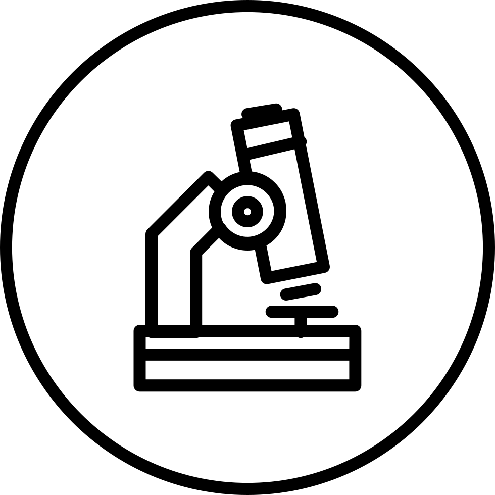 Microscope Outline In A Circle Comments - Microscope Outline (980x980)