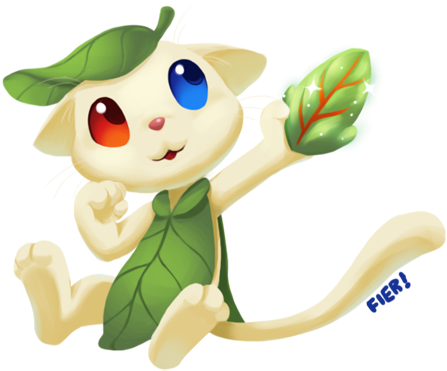Leafcat S - Cartoon (500x432)