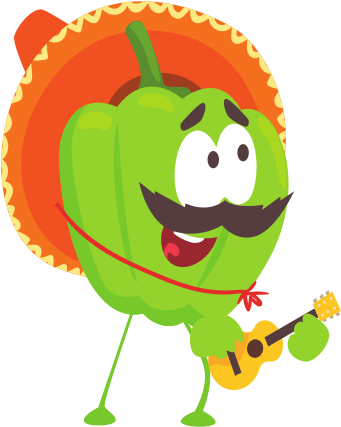 Funny Cartoon Green Pepper Character - Drawing (550x550)