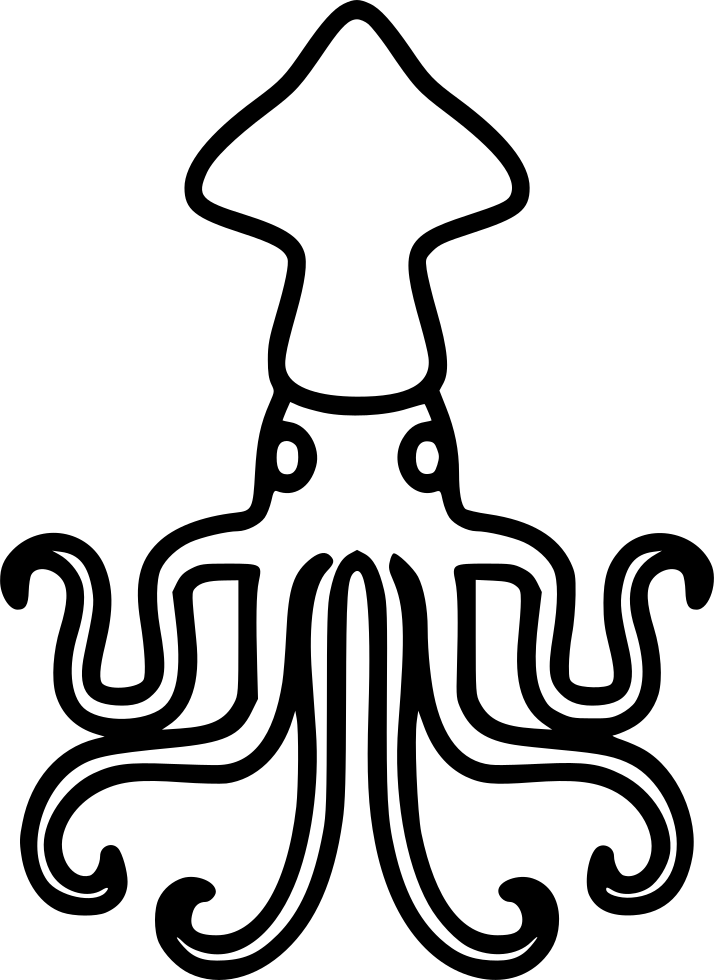 Squid Comments - Line Art (714x980)