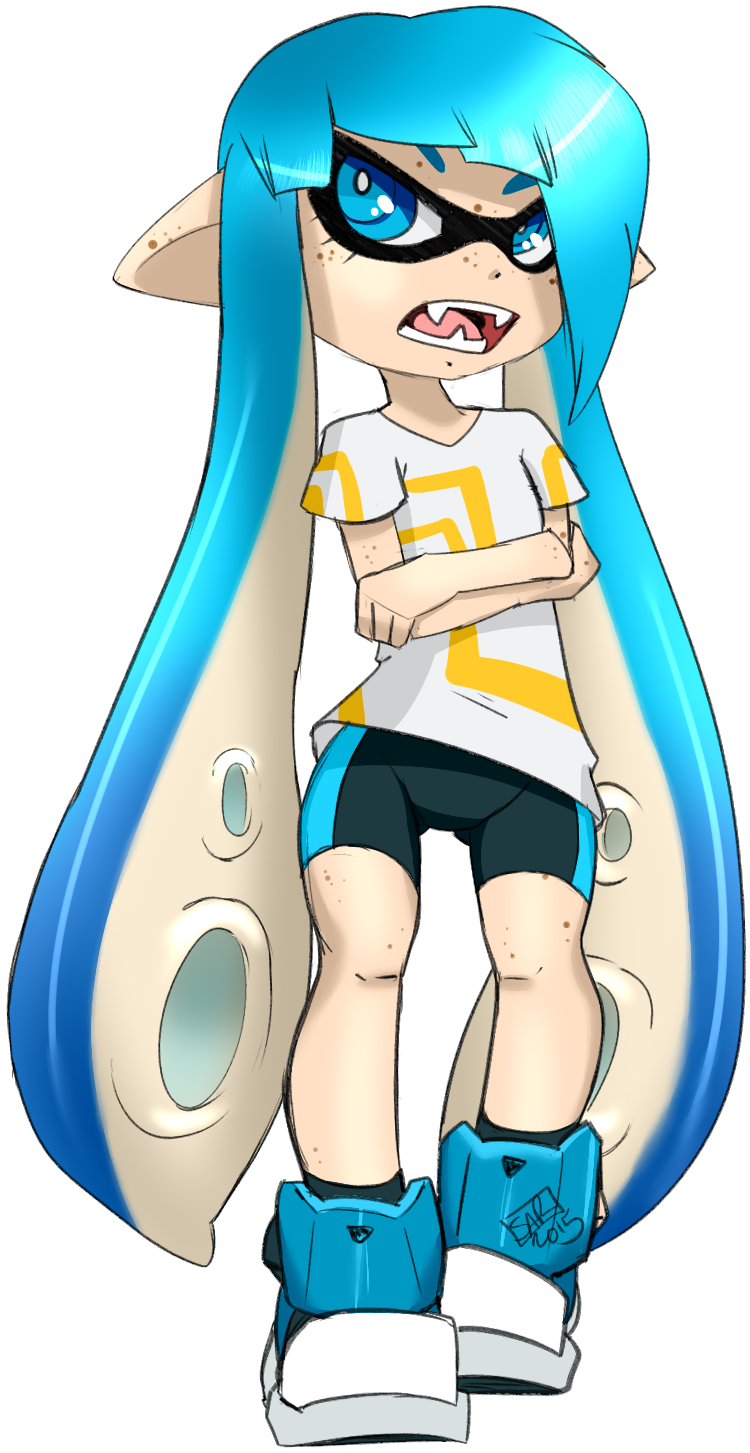 Angry Kody Squid - Cartoon (795x1522)