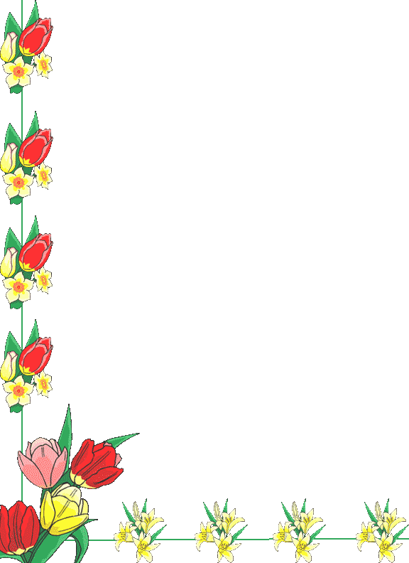 Flowers Clipart Border (576x792)