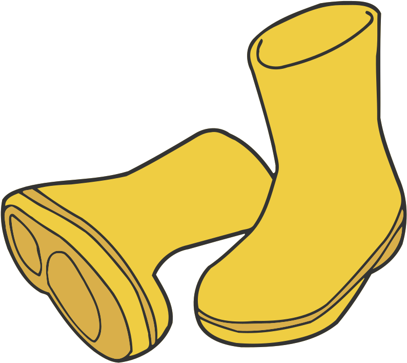 Medium Image - Yellow Rain Boots Clipart (800x712)