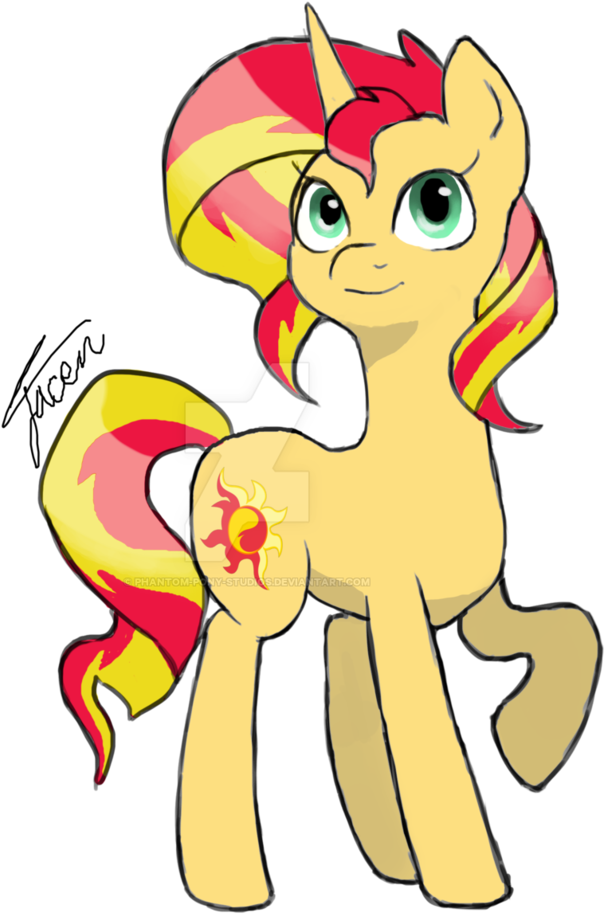 Sunset Shimmer By Phantom Pony Studios - Art (816x979)